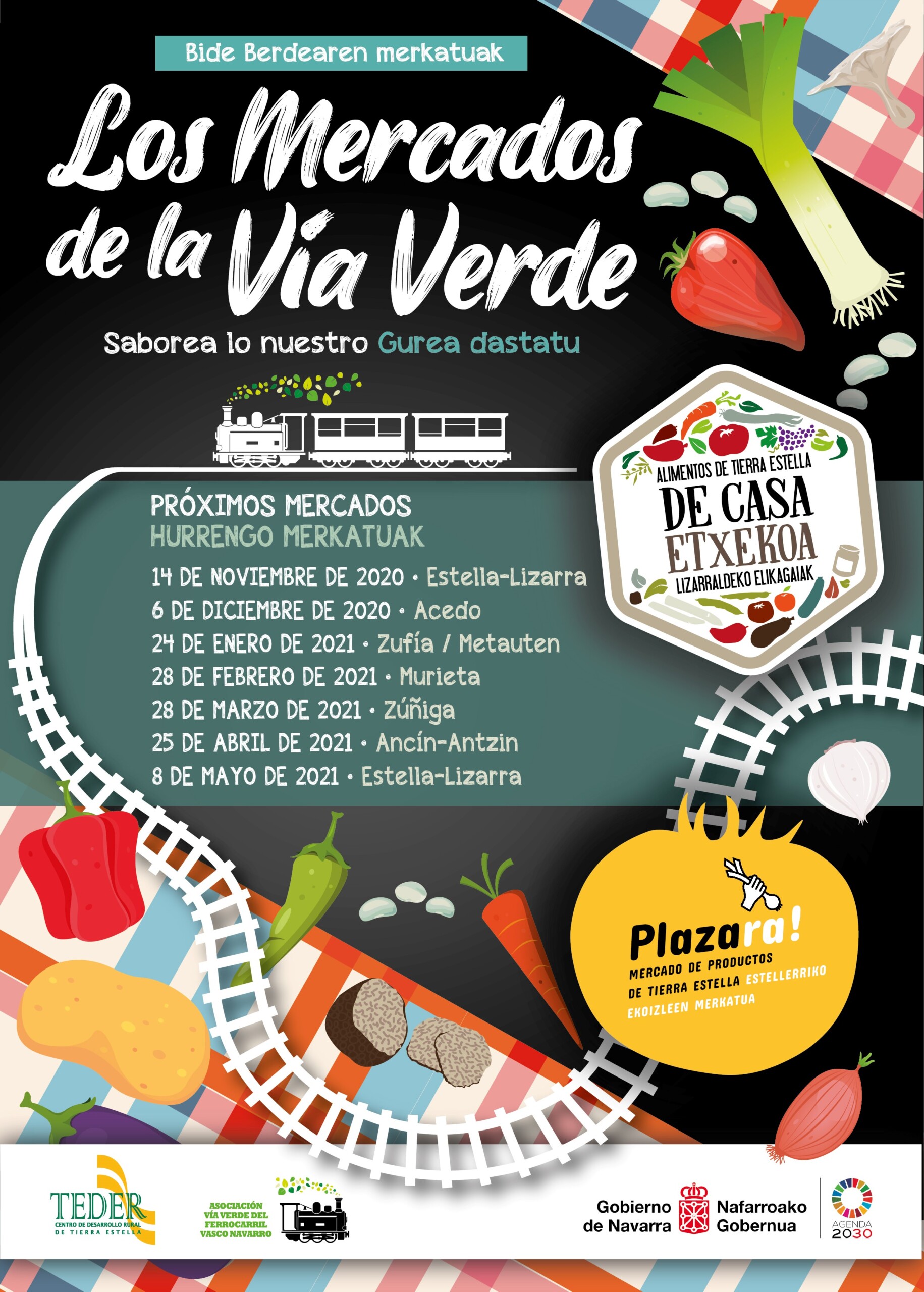 LA VÍA VERDE DEL VASCO NAVARRO ACOGERÁ DIVERSOS MERCADOS PARA IMPULSAR EL CONSUMO DE PRODUCTO LOCAL